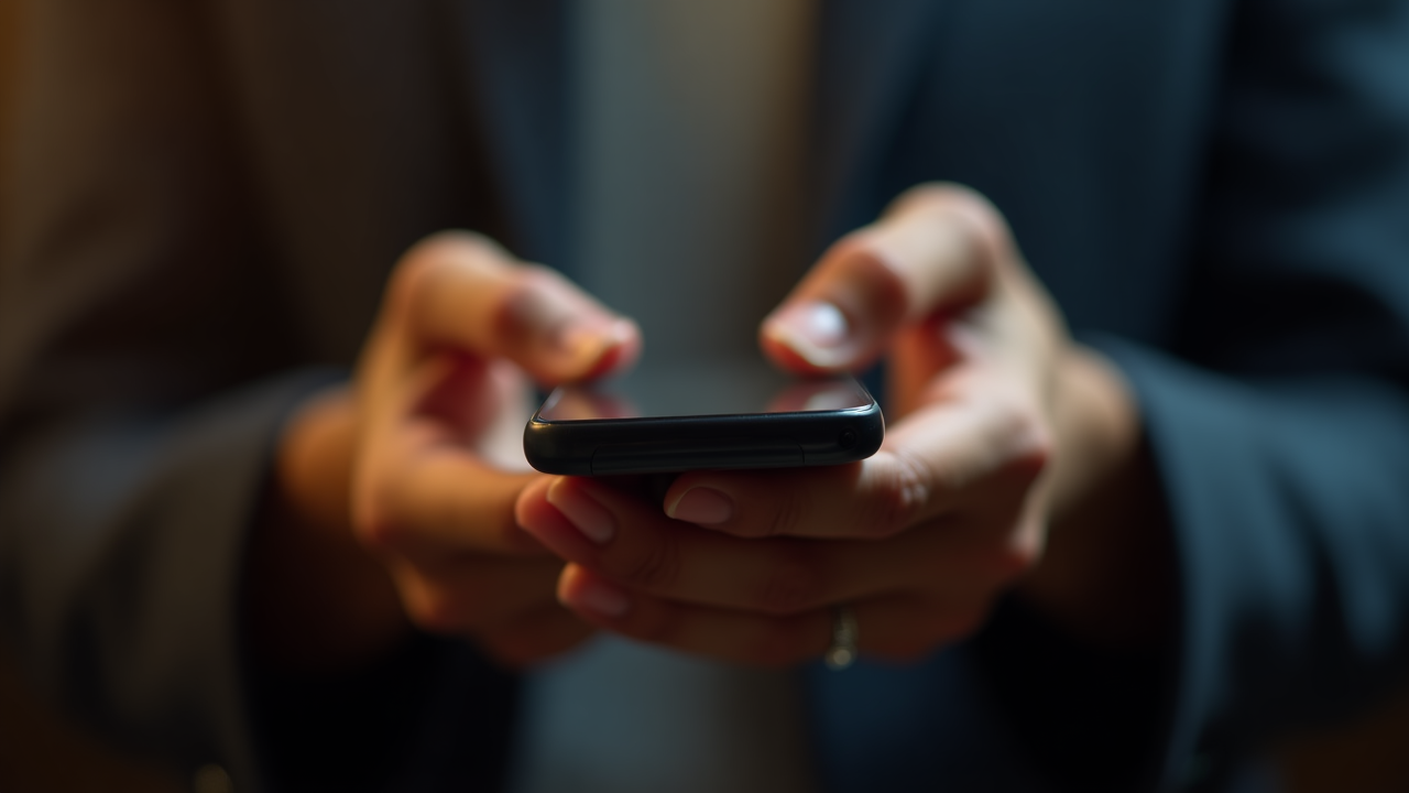 Persona mayor aprendiendo a usar un smartphone
